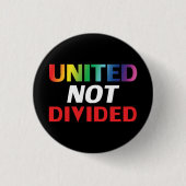 United Not Divided - Red, white, blue, black lgbtq Ronde Button 3,2 Cm (Voorkant)