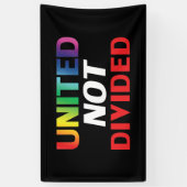 United Not Divided - Red, white, blue, black lgbtq Spandoek (Verticaal)
