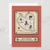 United or Divided_b_Flat Card 5"x7" Aankondiging (Voorkant / Achterkant)