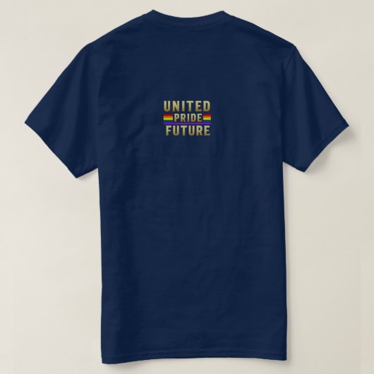 United Pride Future Mannen basisshirt T-shirt (Design achterkant)