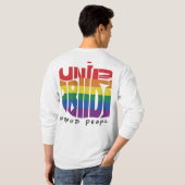 "United Pride Trots Mensen" T-shirt (Achterkant volledig)