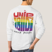 "United Pride Trots Mensen" T-shirt (Achterkant)