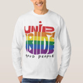 "United Pride Trots Mensen" T-shirt (Voorkant)