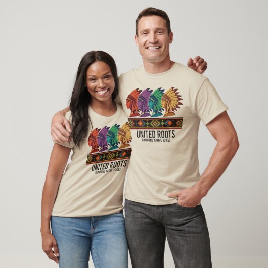 United Roots Eert Inheemse Stemmen T-Shirt (Unisex)