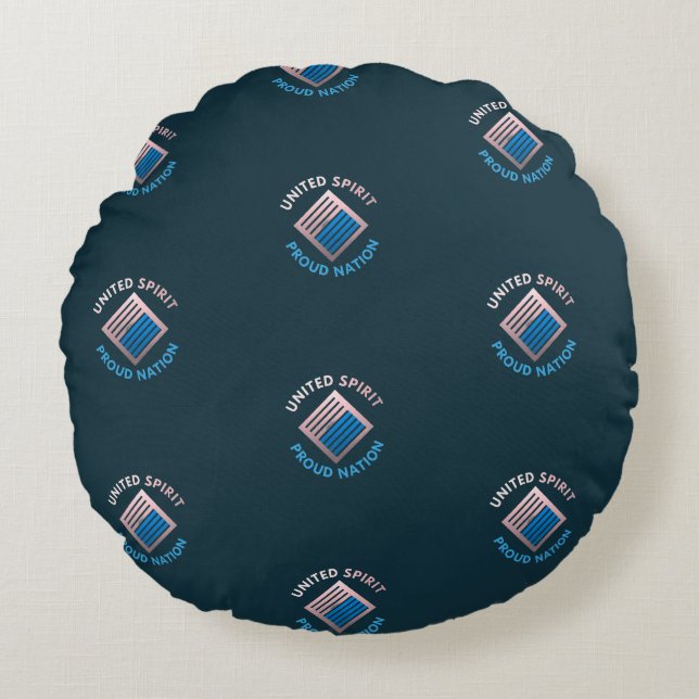 United Spirit Proud Nation Rond Kussen (Voorkant)