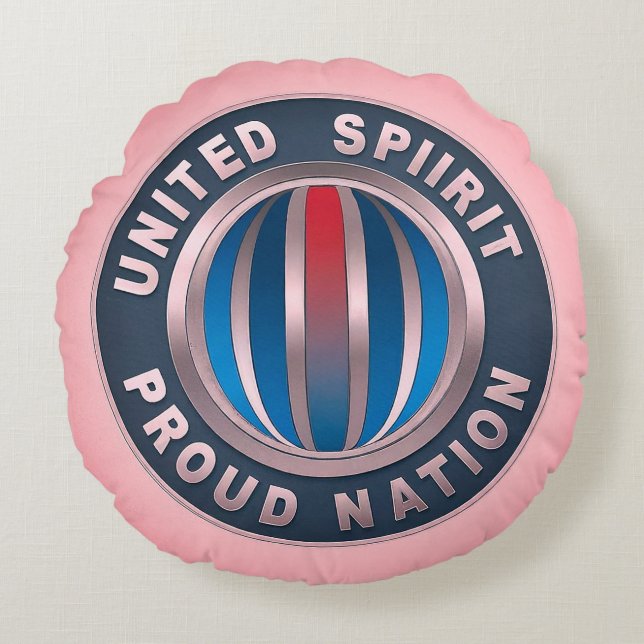 United Spirit Proud Nation Rond Kussen (Voorkant)