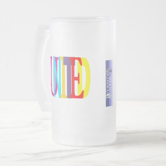 United Squared Frosted Mok (Voorkant links)