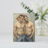 United Stance: An Embrace of Modern Affection Briefkaart (Staand voorkant)