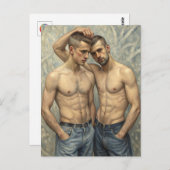 United Stance: An Embrace of Modern Affection Briefkaart (Voorkant / Achterkant)