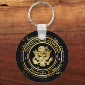 United State Gold Seal - Eagle - E Pluribus Unum Sleutelhanger (Voorkant)