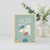 United State Map Briefkaart (Staand voorkant)