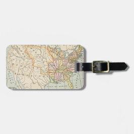 United States 1830 Historical Map Illustration Bagagelabel