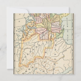 United States 1830 Historical Map Illustration Feestdagenkaart