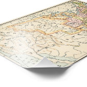 United States 1830 Historical Map Illustration Foto Afdruk (Hoek)