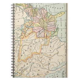 United States 1830 Historical Map Illustration Notitieboek