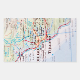 United States 1830 Historical Vintage Map Rechthoekige Sticker