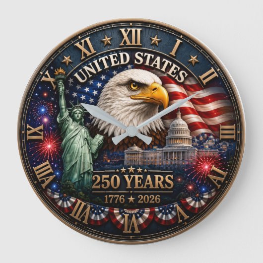United States 250 Years Grote Klok (Voorkant)
