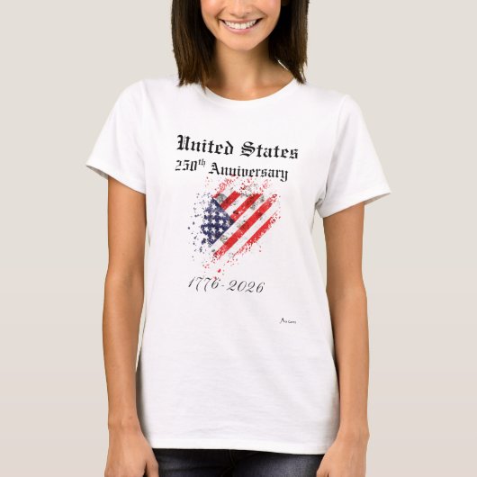 United States 250th Anniversary T-Shirt Women (Voorkant)