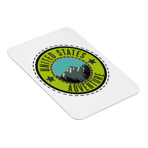 United States Adventure logo -> Verenigde Staten A Magneet