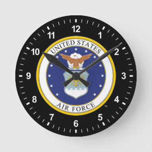 United States Air Force Emblem Ronde Klok