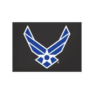 United States Air Force Logo - Blue Canvas Afdruk