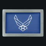 United States Air Force Logo - Blue Gesp<br><div class="desc">Show uw steun aan de Amerikaanse luchtmacht met deze klassieke Amerikaanse luchtmachtlogo's.</div>