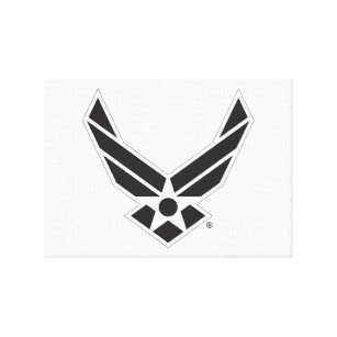 United States Air Force Logo - zwart Canvas Afdruk