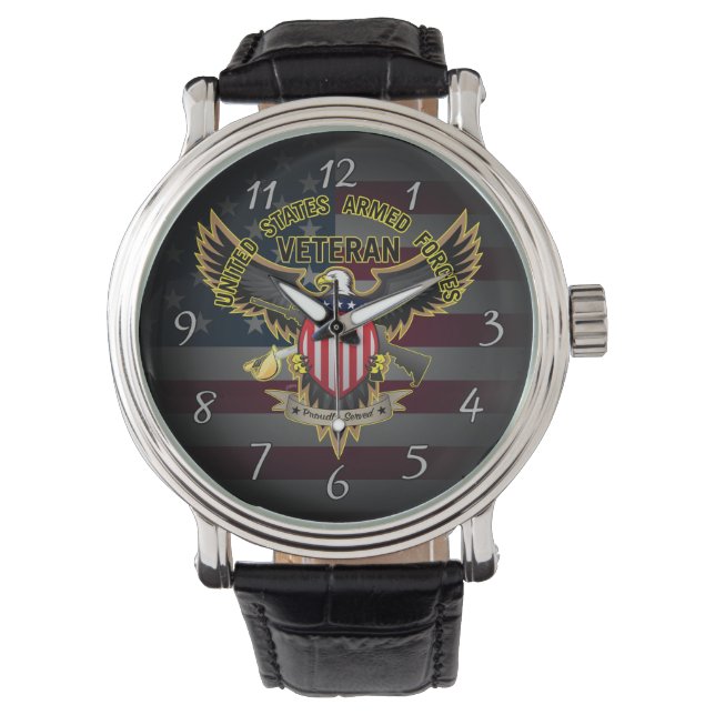 United States Armed Forces Veteran, Trots geservee Horloge (Voorkant)
