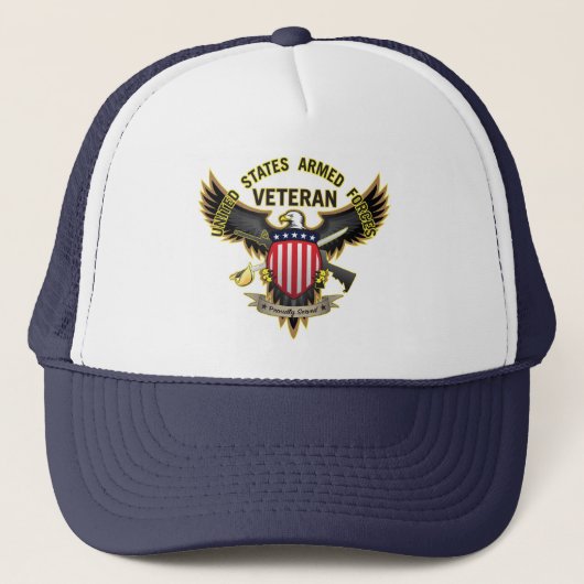 United States Armed Forces Veteran Trucker Pet (Voorkant)