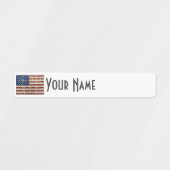 United States Art Deco Flag Waterproof Name Label (Design 1)