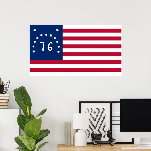 United States Bennington Flag Spirit of 76 Poster (Thuiskantoor)