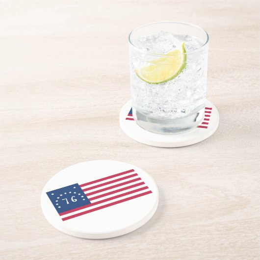 United States Bennington Flag Spirit of 76 Zandsteen Onderzetter (Zijkant)