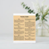 United States Bill of Rights Briefkaart (Staand voorkant)