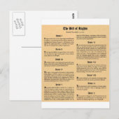 United States Bill of Rights Briefkaart (Voorkant / Achterkant)