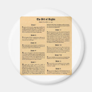 United States Bill of Rights Magneet