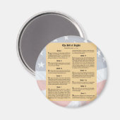 United States Bill of Rights Magneet (Voorkant / Achterkant)