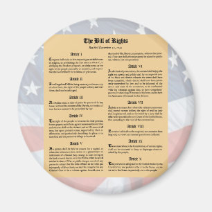 United States Bill of Rights Magneet