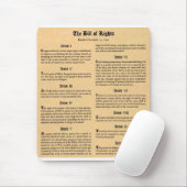 United States Bill of Rights Muismat (Met muis)