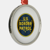 United States Border Control Metalen Ornament (Rechts)