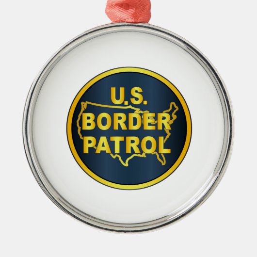 United States Border Control Metalen Ornament (Voorkant)
