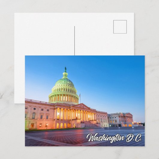 United States Capital Building, Washington D.C. Briefkaart (Voorkant / Achterkant)