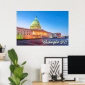 United States Capital Building, Washington D.C. Poster (Thuiskantoor)