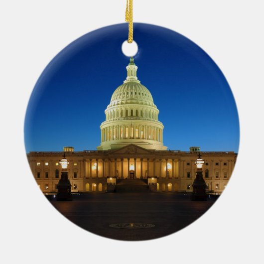 United States Capitol Building, Dusk Keramisch Ornament (Achterkant)