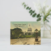 United States Capitol from Library Steps Date 1898 Briefkaart (Staand voorkant)