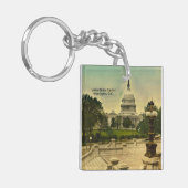 United States Capitol from Library Steps Date 1898 Sleutelhanger (Voorkant Links)