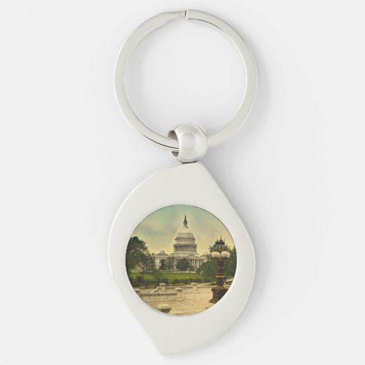 United States Capitol from Library Steps Date 1898 Sleutelhanger (Voorkant)