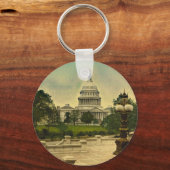 United States Capitol from Library Steps Date 1898 Sleutelhanger (Voorkant)