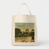 United States Capitol from Library Steps Date 1898 Tote Bag (Voorkant)
