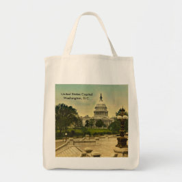 United States Capitol from Library Steps Date 1898 Tote Bag