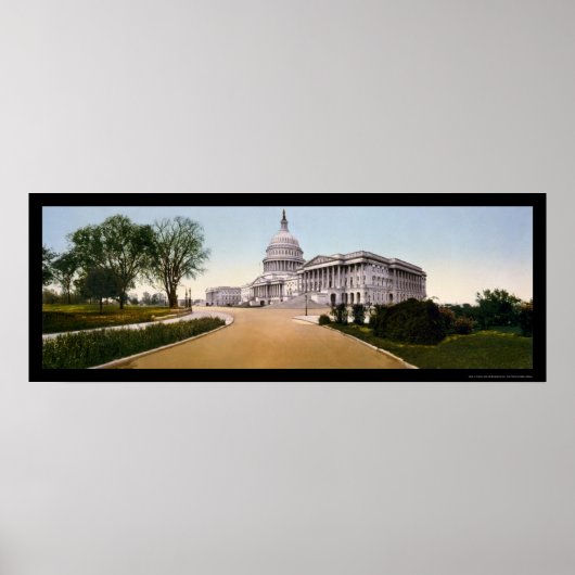United States Capitol in Washington, DC 1898 Poster (Voorkant)